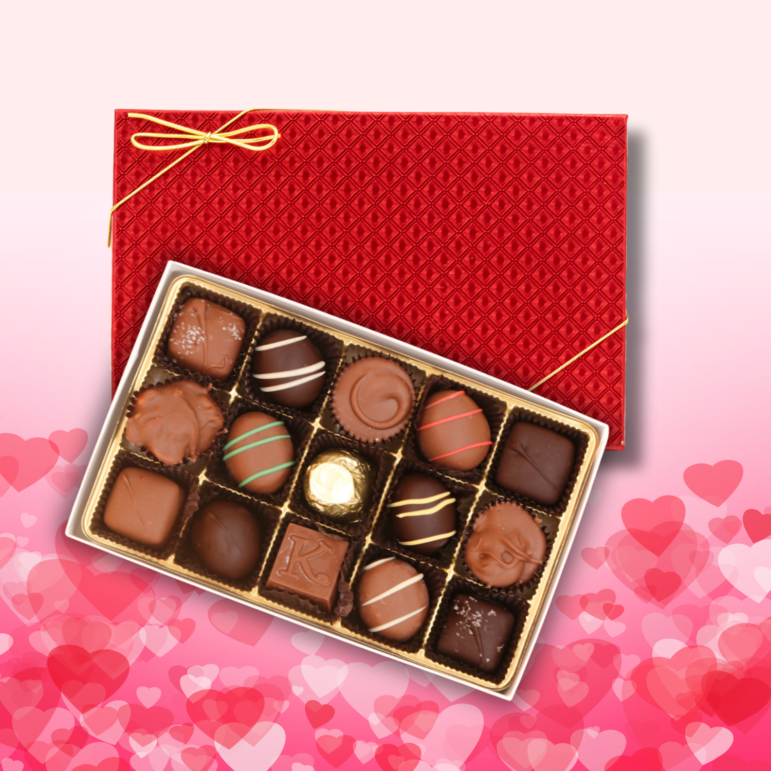 Red Valentine Assorted Chocolate Boxes